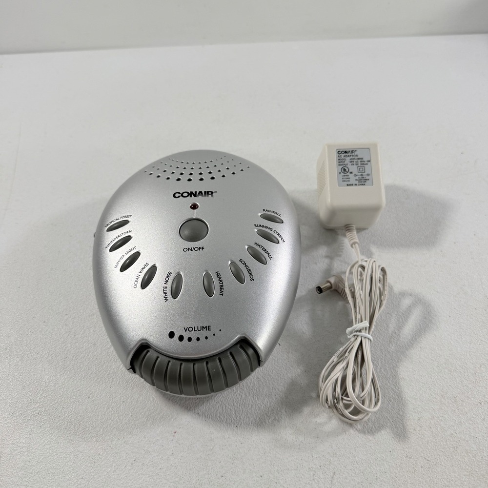 Conair SU1 Sound Therapy Machine White Noise W/ Power Adapter 10 Sounds Tested